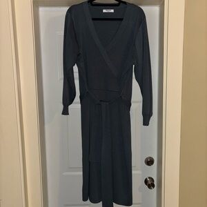 Smash +Tess grey/blue Wrap Dress